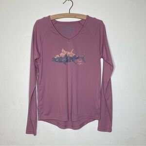 Reef Life long sleeve mauve shark tee